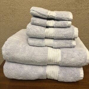 Calvin Klein Light Purple 6-piece Towel Set (2 Bath, 2 Hand, 2 Wash) Cotton
